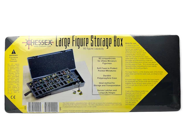 Chessex Figure Storage Box (L) for 25mm Humanoids (80 Figure Capacity)