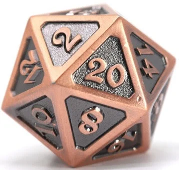 D20 Die Hard Dice Metal - Mythica Battleworn Copper (Single)