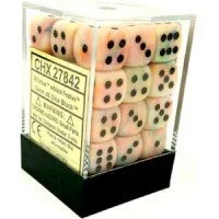 D6 Dice Festive 12mm Circus/Black (36 Dice in Display) CHX27842