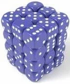 Dice Opaque 12mm D6 Purple with White (36) CHX25807