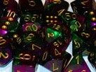 Dice Set Gemini Green Purple/Gld (7) CHX26434