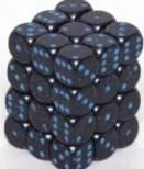 Dice Speckled 12mm D6 Blue Stars (36)  CHX25938