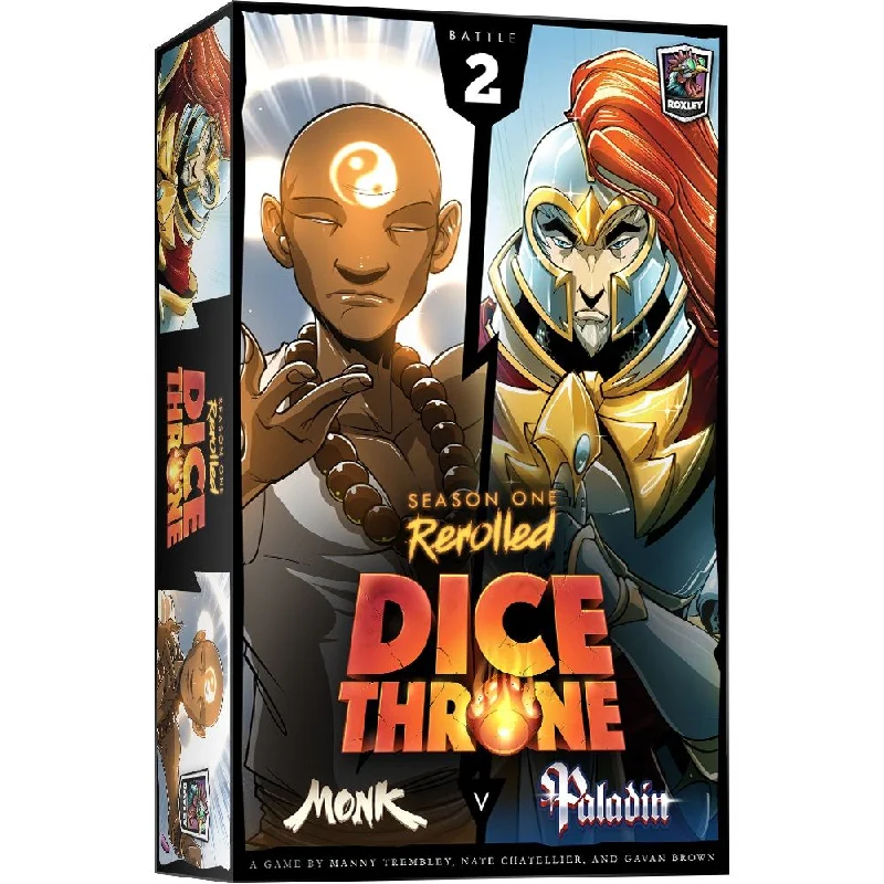 Dice Throne Season One Rerolled Monk v. Paladin