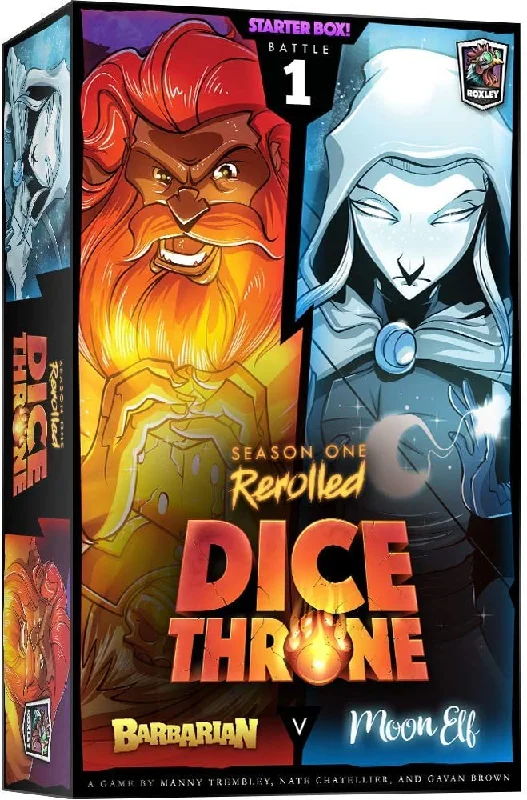 Dice Throne: Season 1 Rerolled - Box 1 | Barbarian vs Moon Elf [Base Game & Standalone Expansion]