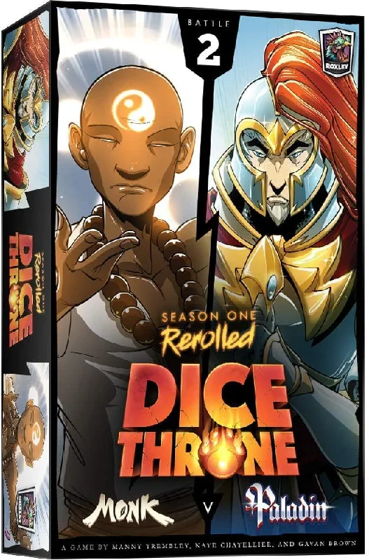 Dice Throne: Season 1 Rerolled - Box 2 | Monk vs Paladin [Base Game & Standalone Expansion]