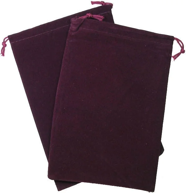 Dice Bag Suedecloth Large Burgundy