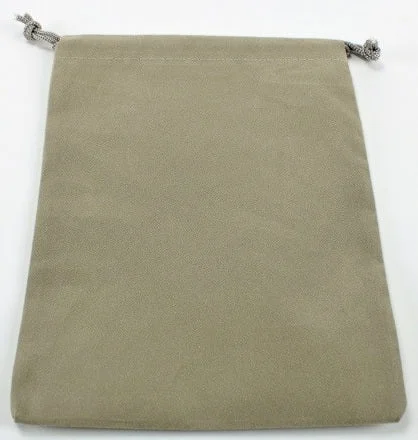 Dice Bag Suedecloth Large Grey