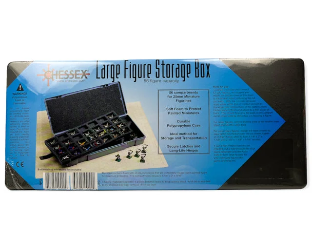 Chessex Figure Storage Box (L) for Larger 25mm Figures (56 Figure Capacity)