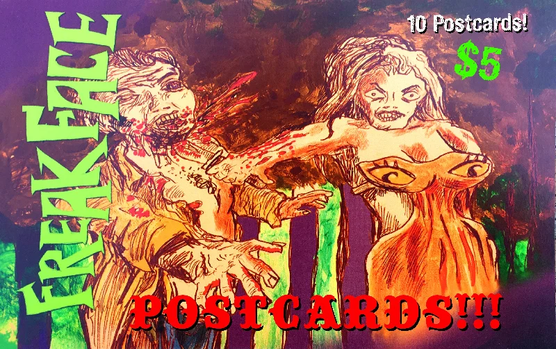 FREAKFACE!!! 10 Postcard Set