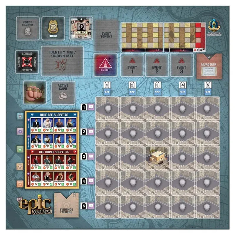 Tiny Epic Crimes: Game Mat