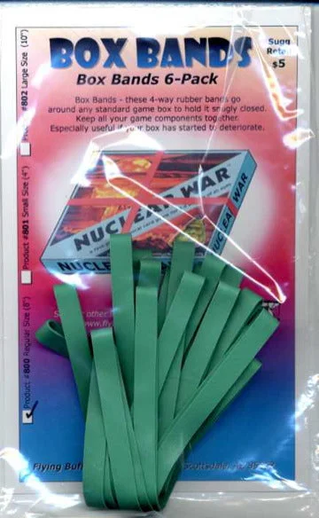 Board Game Box Rubber Bands 8" (Medium Green 6 pk)