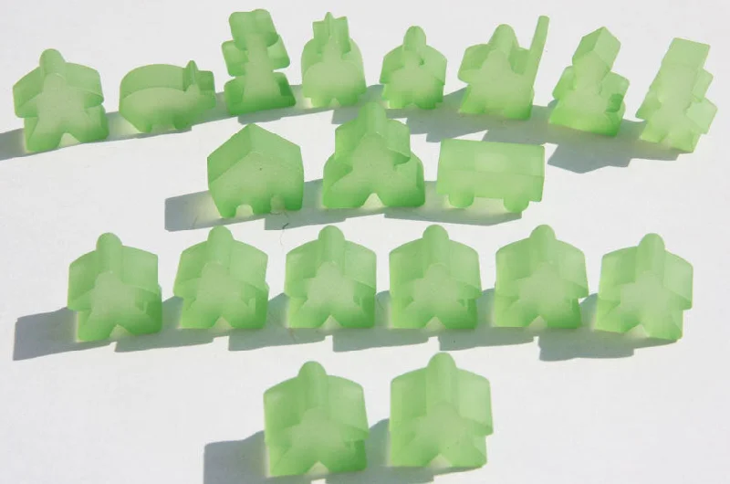 Carcassonne: Meeple - Complete Toy Figure Set (19 Pieces) (Frozen Light Green) (Import)