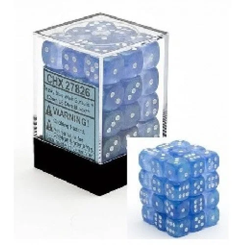 Chessex - 36D6 - Borealis - Sky Blue/White