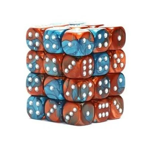 Chessex - 36D6 - Gemini - Copper-Teal/Silver