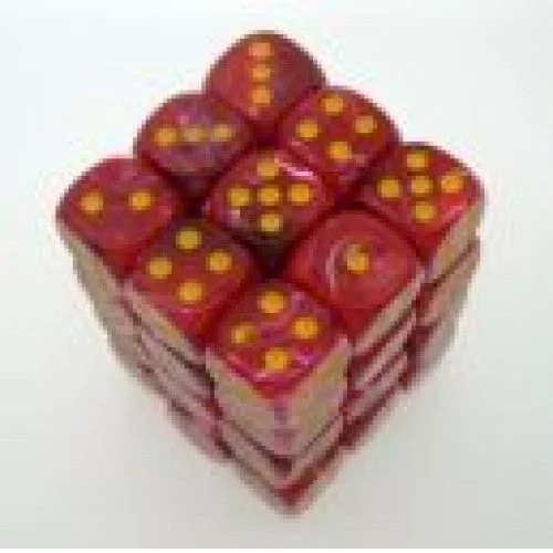 Chessex - 36D6 - Vortex - Red/Yellow