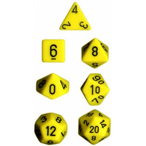 Chessex - 7 Piece - Opaque - Yellow/Black