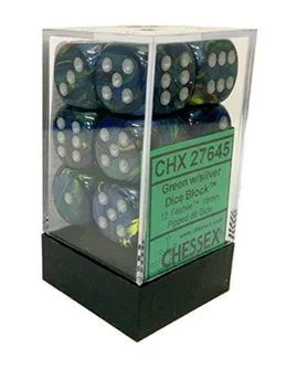 Chessex - Festive: 12D6 Green / Silver