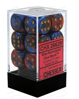 Chessex - Gemini: 12D6 Blue-Red / Gold