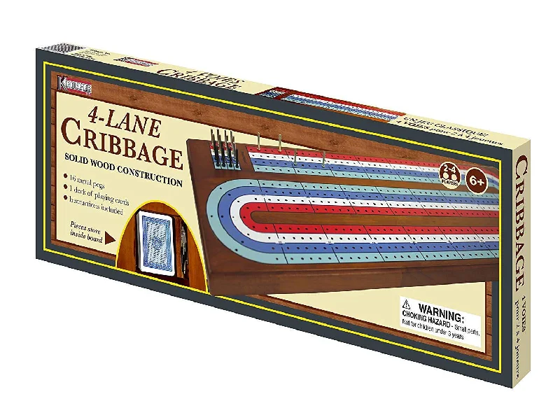 Large - 4 Track Cribbage Board Game